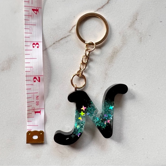 Handmade Initial Keychain | Letter N - Picture 4 of 4